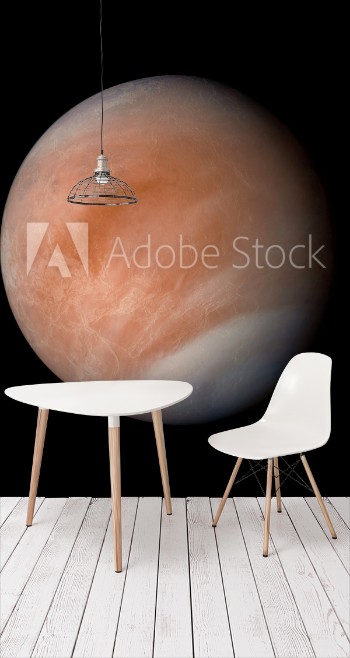 Picture of Venus Solar system planet on black background 3d rendering Elements of this image furnished by NASA
